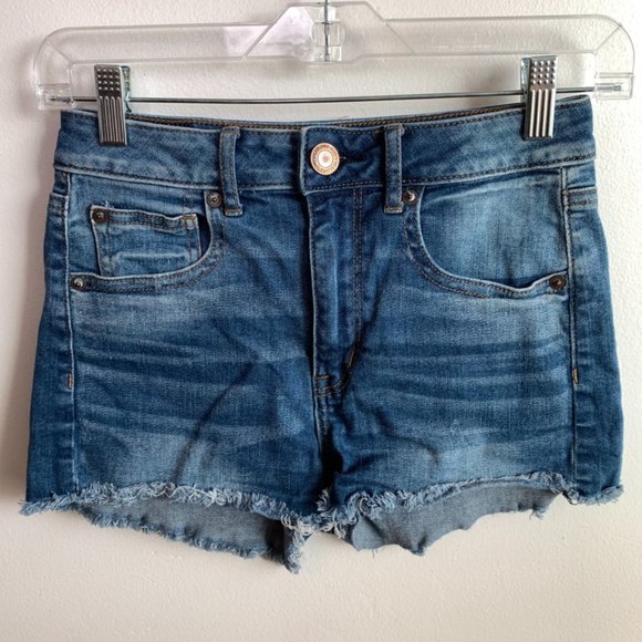 American Eagle Outfitters Pants - American Eagle Medium Wash Mid-Rise Denim Shorts